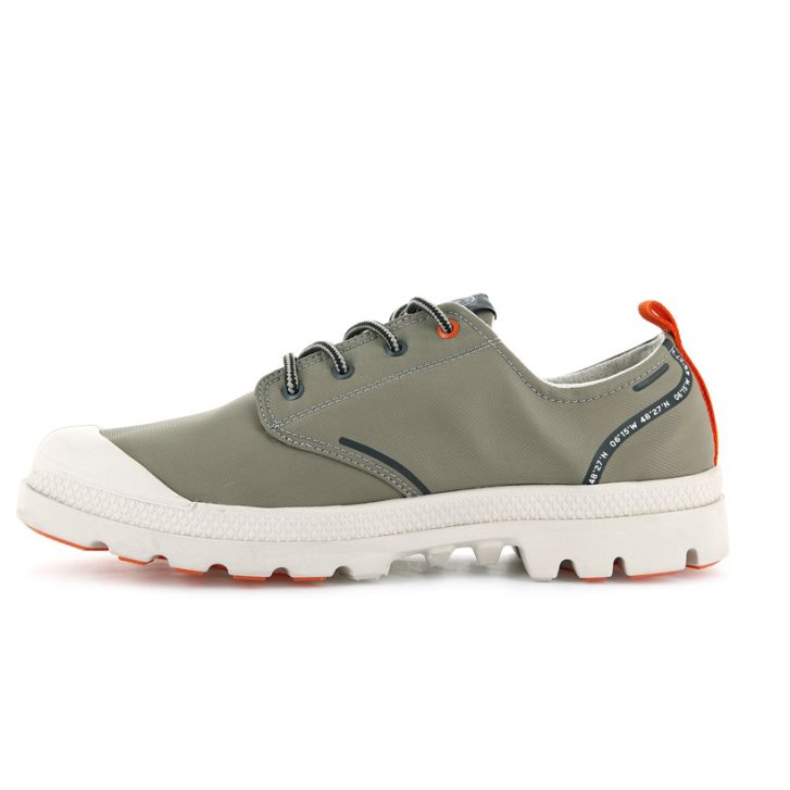 Palladium Pallafin RC LOW WP+ Women's Oxfords Shoes Olive | UK W703-QSE